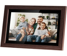 Kruger &amp; Matz skaitmeninis nuotraukų rėmelis FRAMEO Wi-Fi 15" medinis rėmelis