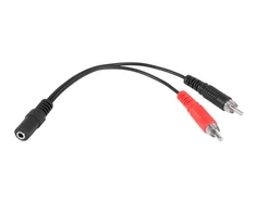 OEM kabeliai 2xRCA - AUX 3,5 mm 0,2 m