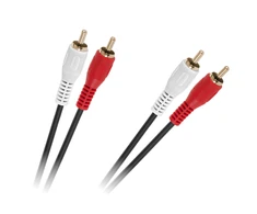 Oem Kabelis 2 x RCA – 2 x RCA 1.5 m juodas 4 mm