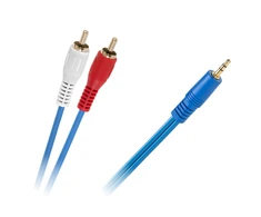 Oem Kabelis 2xRCA - AUX 3.5mm 1.8m Mėlynas