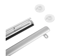 Listwa Oem Aliuminio juostelė plakatui kabinti CLIP 2x70cm + siurbtukas 45mm x2vnt su kabliuku