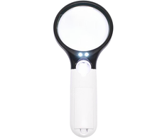 Inne LP rankinis didinamasis stiklas su apšvietimu LR-4 75 mm, 3x 22 mm, 45x su LED apšvietimu /312774/