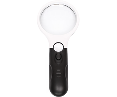 Inne LP rankinis didinamasis stiklas su apšvietimu LR-4 75 mm, 3x 22 mm, 45x su LED apšvietimu /312774/