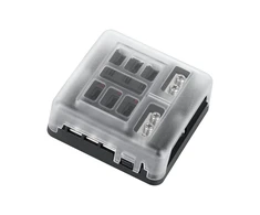 Cabletech Oem FB-6 saugiklių dėžė su neigiamu bėgeliu ir LED