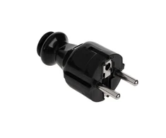 Elgotech Kištukas su įžeminimo kontaktais juodas Schuko WT-35