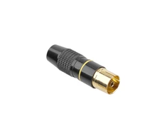 Cabletech Išmaniojo (Smart TV) ir televizoriaus priedas kabelio tv antenos lizdas, metalinis, juodas