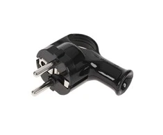 Wtyczka Oem Kampinis kištukas su įžeminimu unischuko juodas WT-40-2