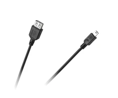 Oem USB - mini USB kabelis Juodas