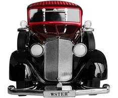 LTC RETRO Bluetooth garsiakalbis WS-1934, 10W, FM radijas, USB, TF, LED ekranas, 1500mAh baterija, raudonas ir juodas