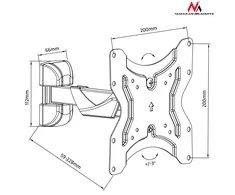 Laikiklis MACLEAN MC-741 Maclean MC-741 Braket for TV or monitorius 13-42 25kg juodas