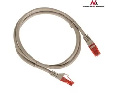 MACLEAN MCTV-301S Maclean MCTV-301S Patchcord UTP cat6 Kabelio kištukas-kištukas 1m sidabrinis