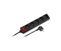 Rebel elektros tinklo ilgintuvas 5 lizdai su jungikliu 3m - 1.5mm