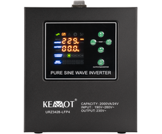 KEMOT PROsinus-2000/24-LFP4 avarinio maitinimo keitiklis su gryna sinusine banga ir įkrovimo funkcija 24V 230V 2000VA/1400W