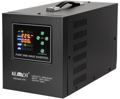 Maitinimo šaltinis avariniam režimui KEMOT PROsinus-2600/24-LFP4 inverteris su gryna sinusoidės signalu ir įkrovimo funkcija 24V 230V 2600VA/1800W