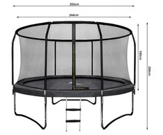 Malatec batutas su vidiniu tinklu, 244cm