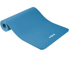 Gimnastikos kilimėlis jogai, pilatesui, fitnesui, 183x61 cm, storis 1.5 cm, NBR medžiaga, mėlyna, REBEL ACTIVE
