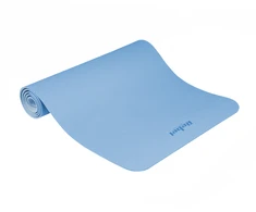 Mata gimnastyczna do ćwiczeń joga, pilates, fitness, 183x61cm, grubość 4mm, materiał TPE, mėlyna, REBEL ACTIVE