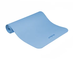 Gimnastikos kilimėlis jogai, pilatesui, fitnesui, 183x61cm, storis 4mm, TPE medžiaga, mėlyna, REBEL ACTIVE