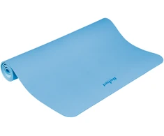 Mata gimnastyczna do ćwiczeń joga, pilates, fitness, 200x115cm, grubość 1cm, materiał TPE, mėlyna, REBEL ACTIVE