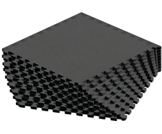 Mata ochronna pod sprzęt fitness i do ćwiczeń na siłowni, puzzle 60x60cm, komplektas 9 vnt., 180x180cm, REBEL ACTIVE