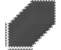 Mata ochronna pod sprzęt fitness i do ćwiczeń na siłowni, puzzle 60x60cm, komplektas 9 vnt., 180x180cm, REBEL ACTIVE