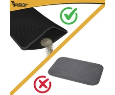 Litter box mat 75x55cm - juodas Purlov