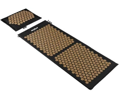 Mata EKO kilimėlis su akupresūros smaigaliais ir pagalve, 110x42cm, XL, pilki smaigaliai, Rebel Active