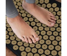 Mata Akupresūros kilimėlis su smaigaliais ir pagalve, 110x42 cm, XL, auksiniai smaigaliai, Rebel Active