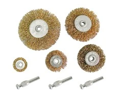Mega Šepetys su 6mm laikikliu, žalvariniai šeriai, 25-75mm
