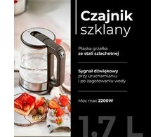 Mesko MS 1301 juodas Virdulys stiklinis 1,7 l su regulacją temp.