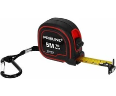 Miara 5 m / 19 mm dvipusė magnetinė nailono matavimo juosta su segtuku.