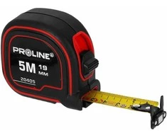 Miara 5 m / 19 mm dvipusė magnetinė nailono matavimo juosta su segtuku.