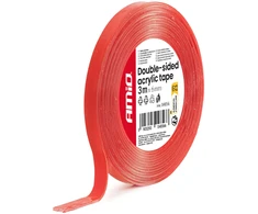 Mocna dvipusė taśma akrylowa 6mm x 3m x 1mm amio-04856