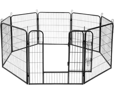 Modułowy Modulinis šunų voljeras, plieno aptvaras, L dydis, 8 panelės 80x80 cm, REBEL ANIMALS