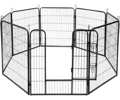 Modułowy Modulinis šunų voljeras, plieno aptvaras, XL dydis, 8 panelės 80x100 cm, REBEL ANIMALS