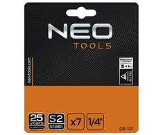 Neo Tools Antgaliai wkrętakowe su laikikliu, komplektas 7 vnt.