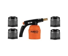 Neo Lampa Dujinis degiklis 190 g kasetėms + 4 daugkartinio pildymo dujų kasetės