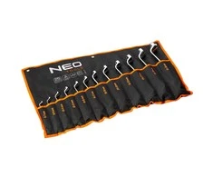 Neo Tools Klucze Raktai su išlenktais žiedais, 6–32 mm, 12 vnt. rinkinys