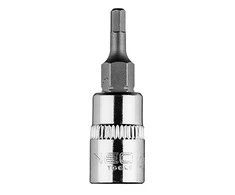 Końcówka H3 šešiakampis antgalis ant 1/4 colio lizdo, trumpas, 37 mm