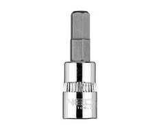 Końcówka H6 šešiakampis antgalis ant 1/4 colio lizdo, trumpas, 37 mm