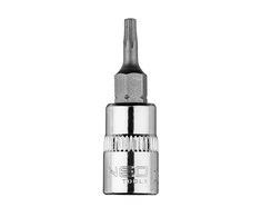 Końcówka Torx TX10 antgalis ant 1/4 colio lizdo, trumpas, 37 mm