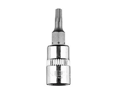 Końcówka Torx TX15 antgalis ant 1/4 colio lizdo, trumpas, 37 mm