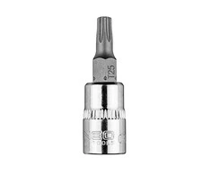 Końcówka Torx TX25 antgalis ant 1/4 colio lizdo, trumpas, 37 mm