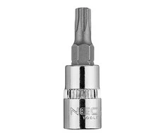 Końcówka Torx TX27 antgalis ant 1/4 colio lizdo, trumpas, 37 mm