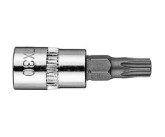 NEO TORX TX30 Antgalis su 1/4" Galvute (trumpas, 37 mm)