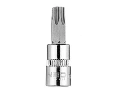 Końcówka Torx TX40 antgalis ant 1/4 colio lizdo, trumpas, 37 mm