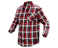 Koszula Raudoni, juodi ir balti languoti flaneliniai marškiniai, XL dydis
