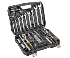 Zestaw Rinkinys 1/2", 1/4", 82 dalių CrV tipo veržliarakčių rinkinys