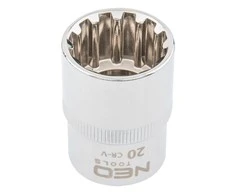 Nasadka 1/2 colio, 20 mm, sriegiuota galvutė