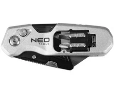 Sulankstomas trapecijos formos peilis NEO TOOLS 63-705 (4 ašmenys, 2 antgaliai)